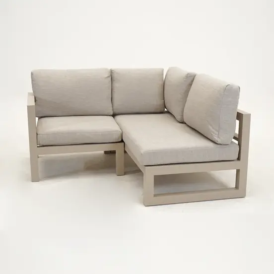 Grosso 2-zits bank R+ hoek beige, Vita, Tuinmeubels.nl