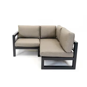 Grosso 2-zits bank R+ hoek beige, Vita, Tuinmeubels.nl
