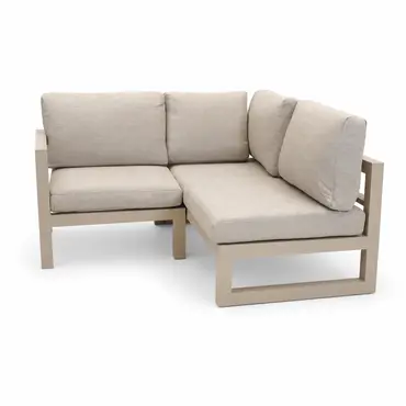 Grosso 2-zits bank R+ hoek beige, Vita, Tuinmeubels.nl