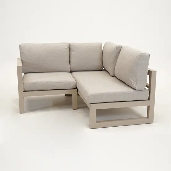 Grosso 2-zits bank R+ hoek beige, Vita, Tuinmeubels.nl