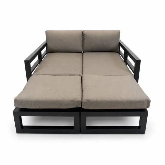 Grosso 4-zits bank + 2x hocker beige, Vita, Tuinmeubels.nl