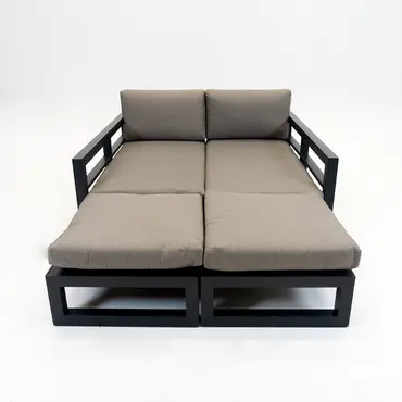 Grosso 4-zits bank + 2x hocker beige, Vita, Tuinmeubels.nl