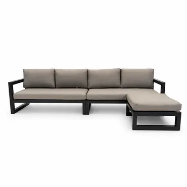 Grosso 4-zits bank + hocker beige, Vita, Tuinmeubels.nl