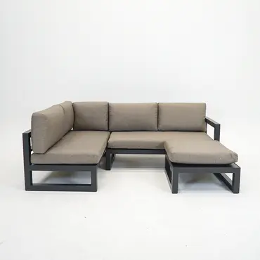 Grosso hoekbank 3 delig L beige, Vita, Tuinmeubels.nl