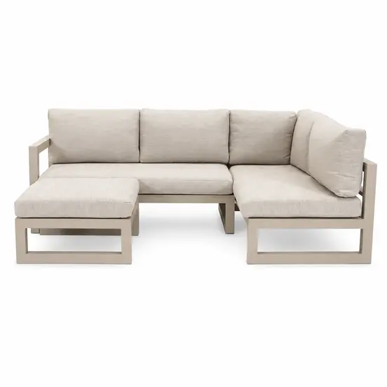 Grosso hoekbank 3 delig L beige, Vita, Tuinmeubels.nl