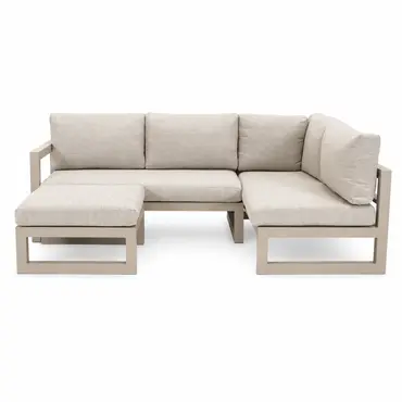 Grosso hoekbank 3 delig L beige, Vita, Tuinmeubels.nl