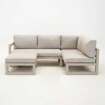 Grosso hoekbank 3 delig L beige, Vita, Tuinmeubels.nl