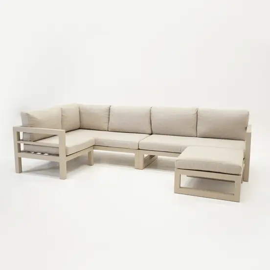 Grosso hoekbank 4 delig beige, Vita, Tuinmeubels.nl