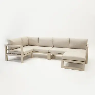 Grosso hoekbank 4 delig beige, Vita, Tuinmeubels.nl