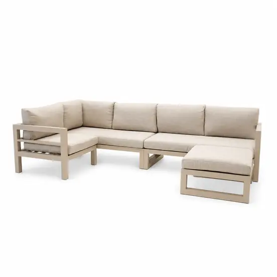 Grosso hoekbank 4 delig beige, Vita, Tuinmeubels.nl