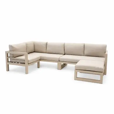 Grosso hoekbank 4 delig beige, Vita, Tuinmeubels.nl