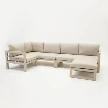 Grosso hoekbank 4 delig beige, Vita, Tuinmeubels.nl