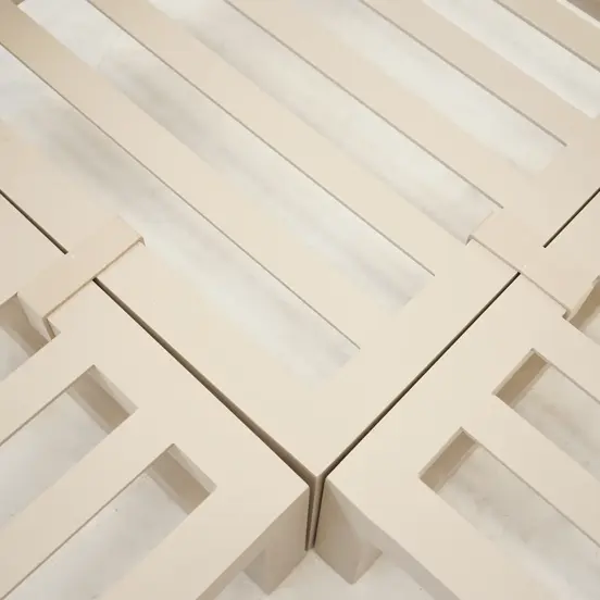 Grosso hoekbank 4 delig groot L beige clips, Vita, Tuinmeubels.nl