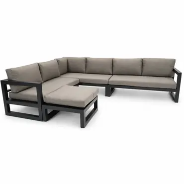 Grosso hoekbank 4 delig groot R beige, Vita, Tuinmeubels.nl