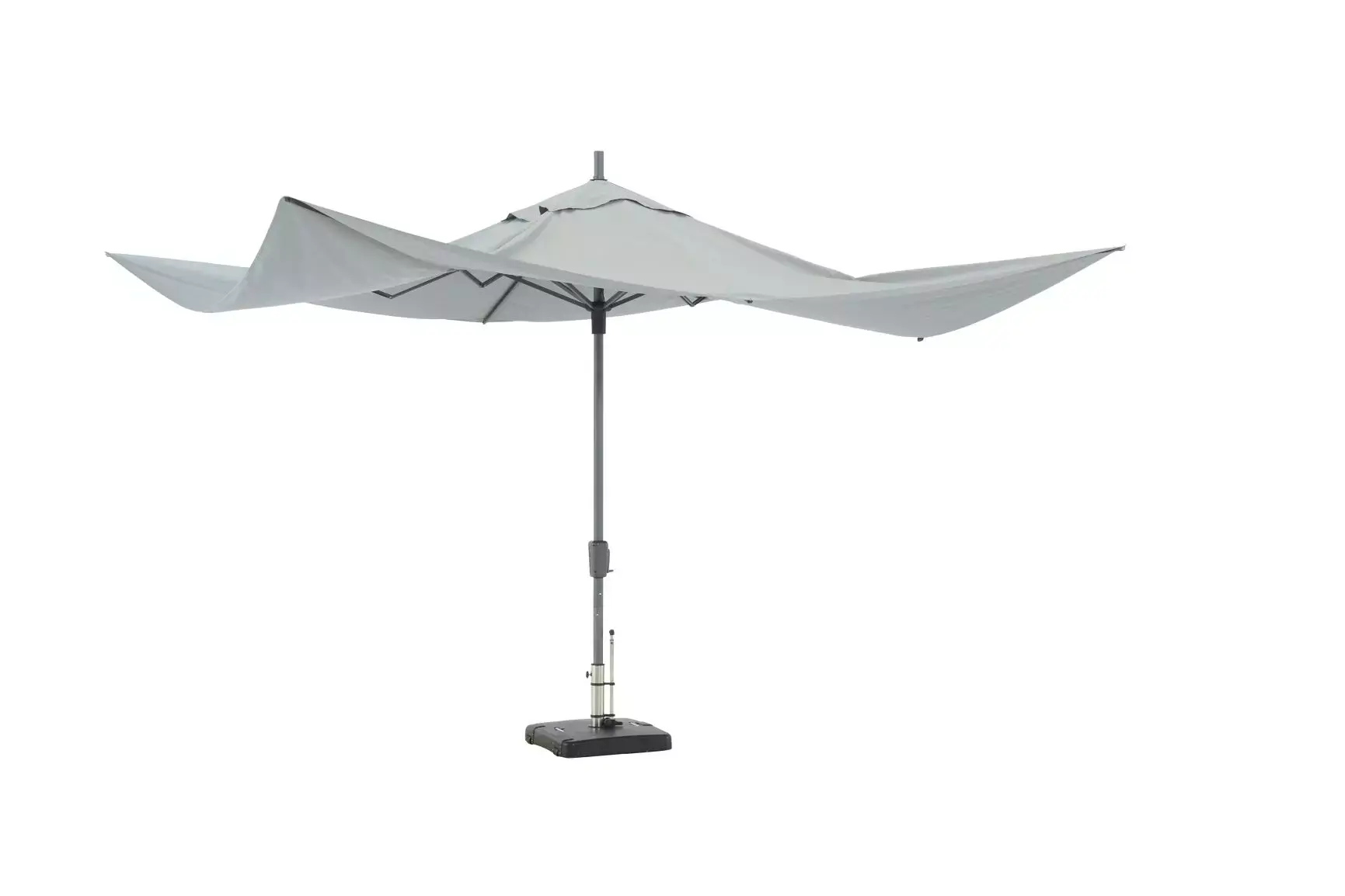 Verrijken uitgebreid kraan Grote Parasol Rectangle 400x300 cm Grijs van Madison - Tuinmeubels.nl