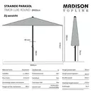 Parasol Timor Luxe uitgetekend, Madison, tuinmeubels.nl