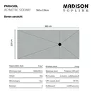 Parasol Asymetric uitgetekend 2, Madison, tuinmeubels.nl