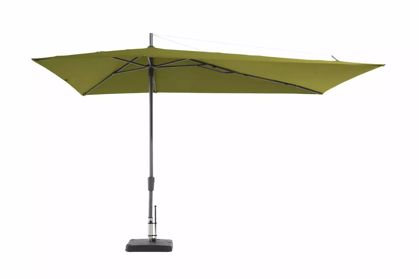 Belofte Terughoudendheid Cater Grote Zweefparasol Asymetrique Windbestendig 360x220 cm Groen van Madison -  Tuinmeubels.nl