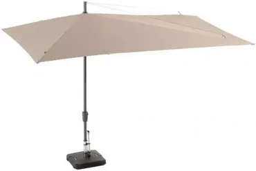 Parasol asymetrique l360b220 volant ecru, Madison, Tuinmeubels.nl