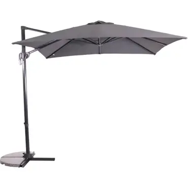 Grote Zweefparasol Libra Antraciet 2,5x2,5m van Lesli Living