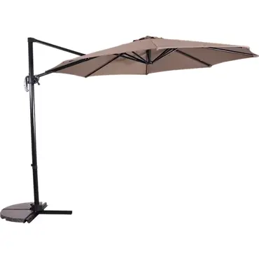 Grote Zweefparasol Libra Taupe 2,5x2,5m van Lesli Living