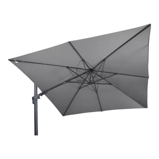 Zweefparasol VirgoFlex grijs 3x3m close www.tuinmeubels.nl