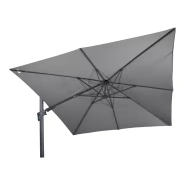 Zweefparasol VirgoFlex grijs 3x3m close www.tuinmeubels.nl