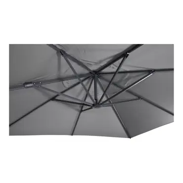 Zweefparasol VirgoFlex grijs 3x3m closeup www.tuinmeubels.nl