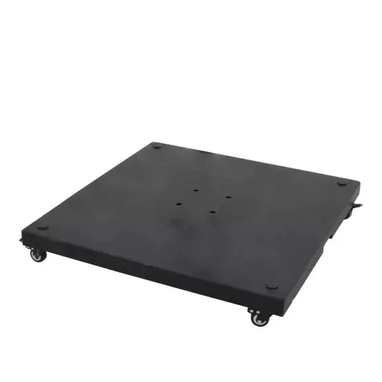 Grote Zweefparasol VirgoFlex Taupe 3x3m met verrijdbare 90kg voet - Parasolvoet, Lesli Living, Tuinmeubels