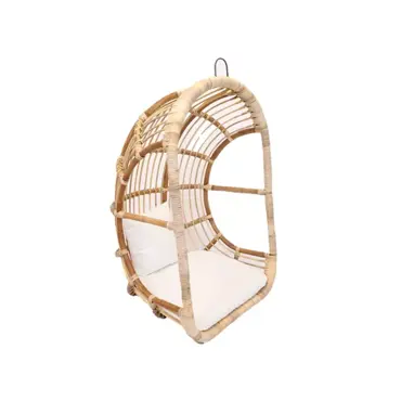 Hangstoel egg rattan blond L77xB69xH120cm www.tuinmeubels.nl