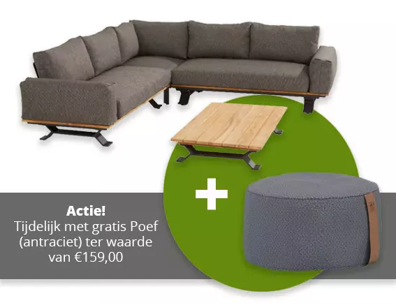 Hoekbank Divine zonder center met salontafel | 4 Seasons Outdoor