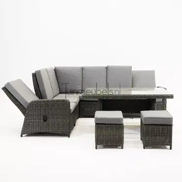 Hoekbank Vita Veloso wicker incl tafel en hockers 2, Vita, tuinmeubels