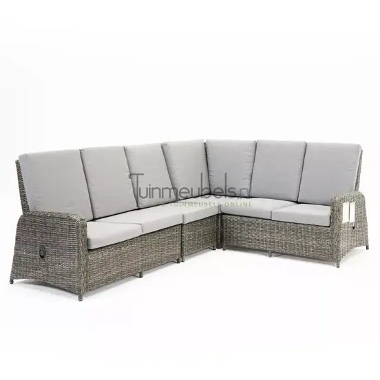 Hoekbank Vita Veloso wicker incl tafel en hockers detail bank, Vita, tuinmeubels