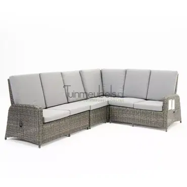 Hoekbank Vita Veloso wicker incl tafel en hockers detail bank, Vita, tuinmeubels