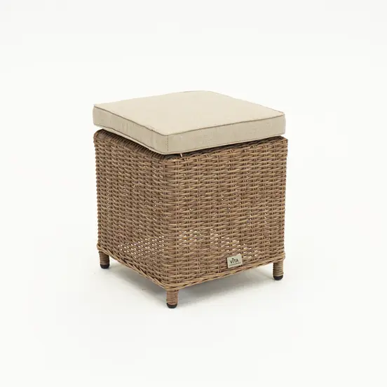 Ibiza hocker rattan, Vita, Tuinmeubels.nl