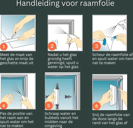 Isolerende Raamfolie Anti Inkijk - 90 x 200 cm handleiding, verbo, tuinmeubels.nl