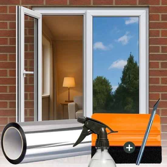 Isolerende Raamfolie – HR++ Spiegelend Anti-Inkijk – 75 × 200 cm, verbo, tuinmeubels.nl