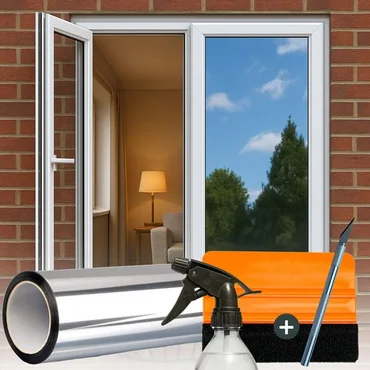 Isolerende Spiegeleffect Raamfolie - 60 x 200 cm product, verbo, tuinmeubels.nl
