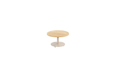 Koffietafel Volta 60 Latte Teak Rond 4SO Tafel Buiten Tuintafel Taupe 4 Seasons Outdoor