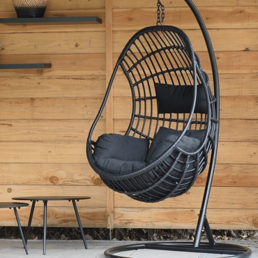 Lesli Living Hangstoel Sturdy Zwart - Schuin, Lesli Living, Tuinmeubels