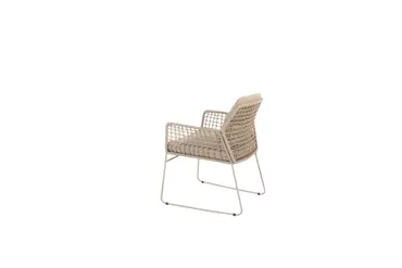 Liam tafel 180x100cm met 4 Albano stoelen stoel links, 4 Seasons Outdoor, Tuinmeubels