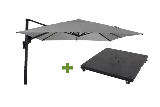 Libra 2,5x2,5m grijs met verrijdbare 70kg voet - afbeelding 1