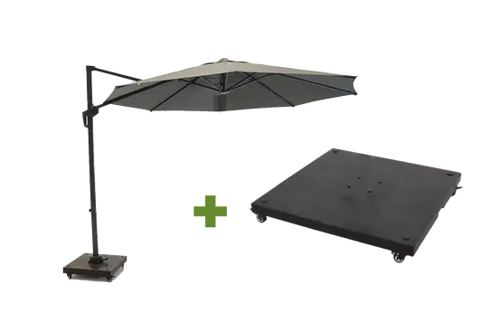 Libra 3m grijs met verrijdbare 70kg voet - afbeelding 1