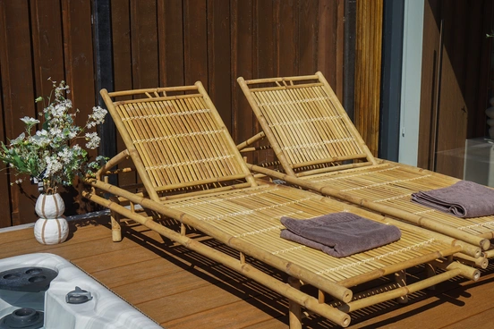Ligbed Bamboe Loungebed Buiten Tuin Lesli Living - afbeelding 11