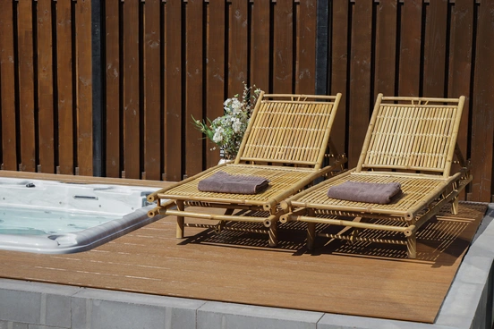 Ligbed Bamboe Loungebed Buiten Tuin Lesli Living - afbeelding 13