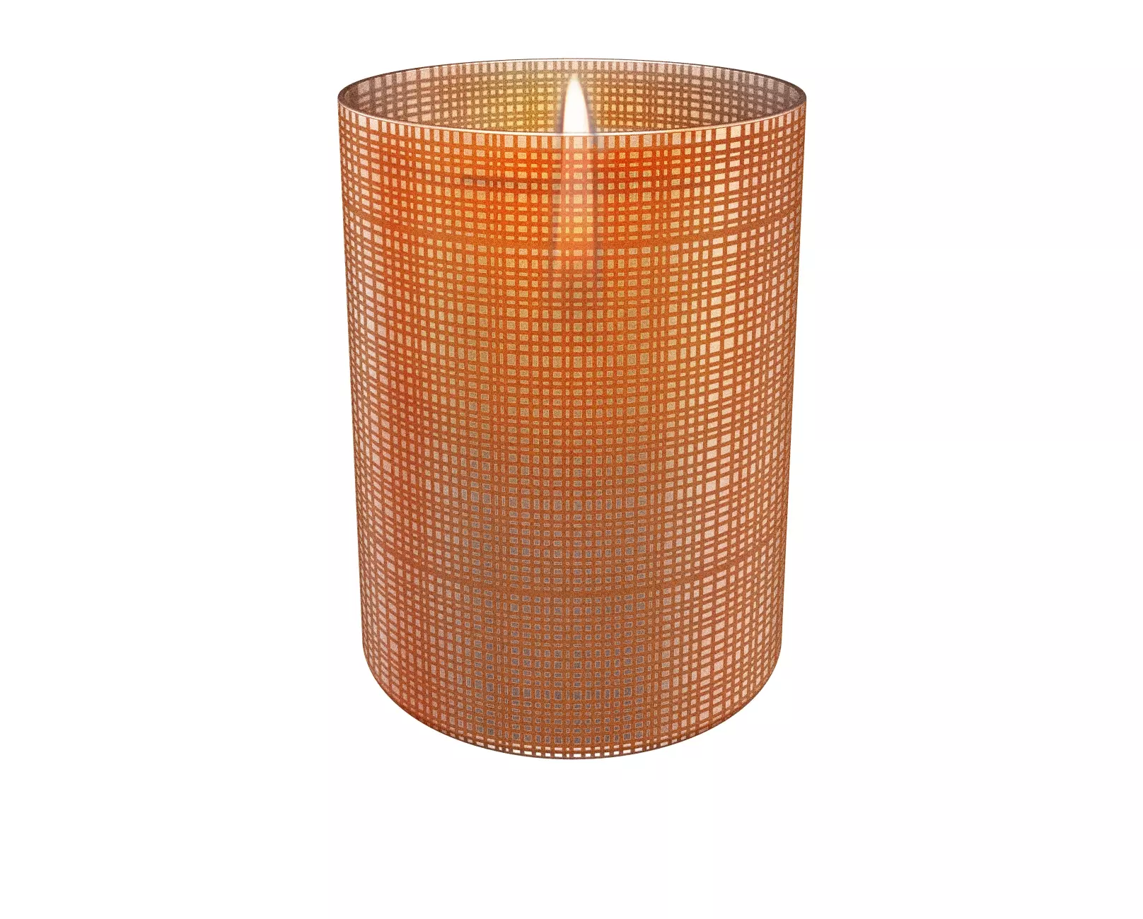 Tenderflame Lilly Glass 10 cm - oranje zandstraal en print