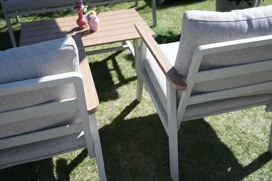 Lotus set 4-delig crème stoelen, Vita, tuinmeubels.nl