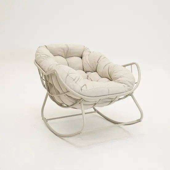 Lounge schommelstoel Royal Rocking II creme - afbeelding 2