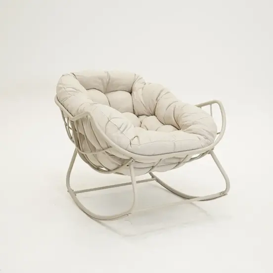 Lounge- schommelstoel Royal Rocking II créme met hoes - afbeelding 4