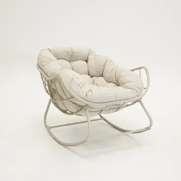 Lounge- schommelstoel Royal Rocking II créme met hoes - afbeelding 4